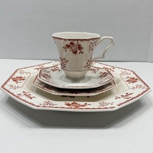 Vintage Circa 1950 Bittersweet by Independence Ironstone 4pc Place Setting